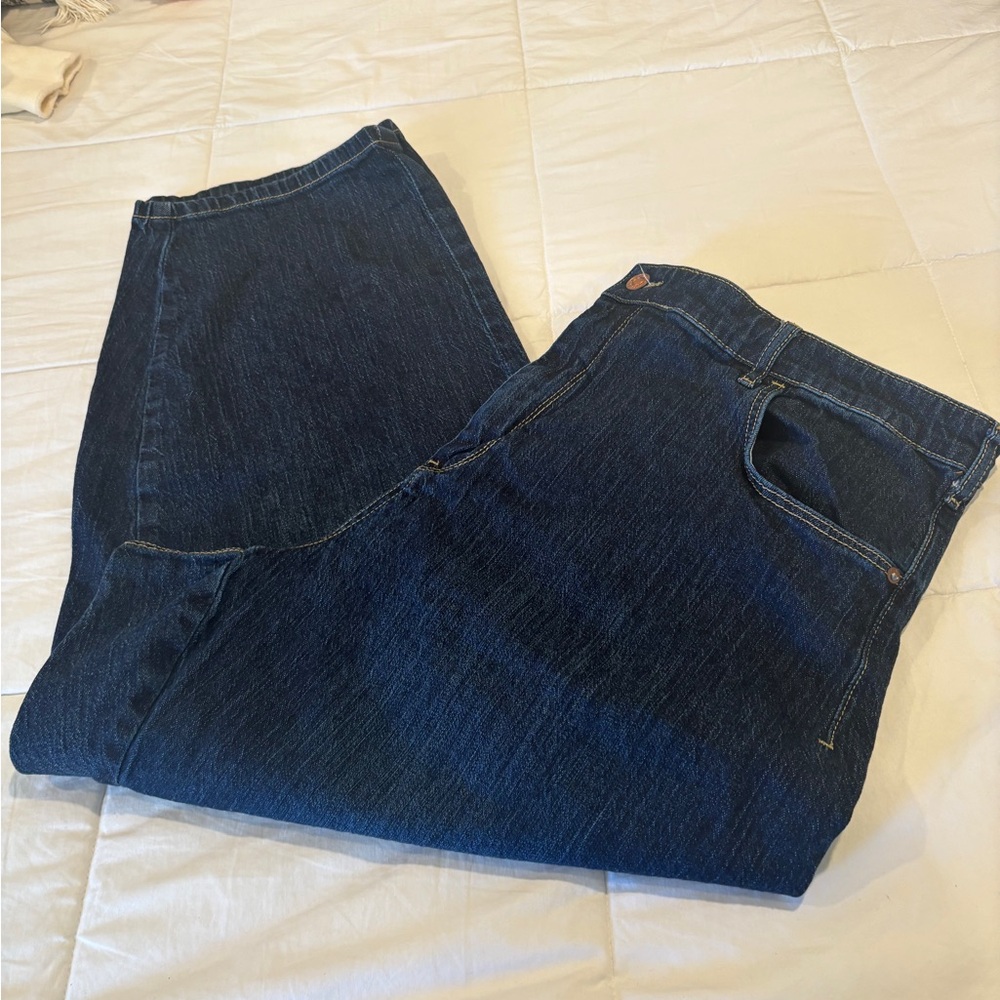 Anthropologie Dark Blue Relaxed Jeans - Picture 3 of 6
